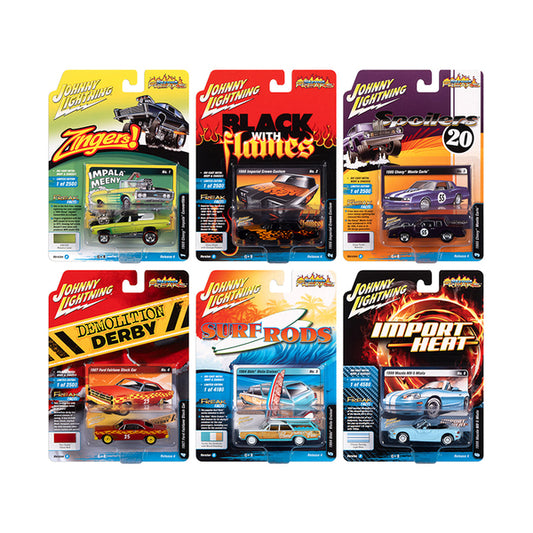 "Street Freaks" 2020 Set A of 6 Cars Release 4 1/64 Diecast Model Cars by Johnny Lightning