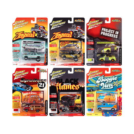 "Street Freaks" 2021 Set B of 6 Cars Release 2 1/64 Diecast Model Cars by Johnny Lightning