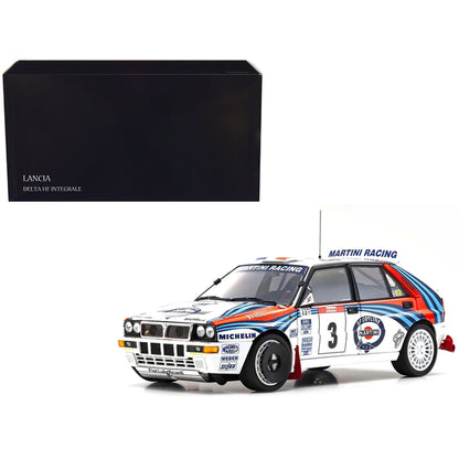 Lancia Delta HF Integrale Evoluzione #3 Didier Auriol - Bernard Occelli "Martini Racing" 3rd Place "Tour de Corse - Rallye de France" (1992) 1/18 Diecast Model Car by Kyosho