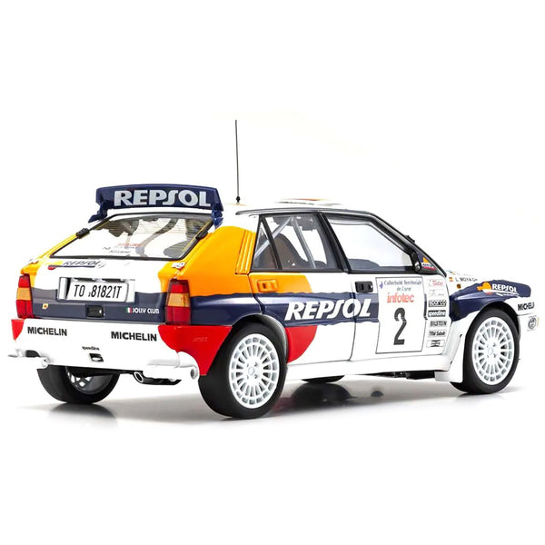 Lancia Delta HF Integrale Evoluzione #2 Carlos Sainz - Luis Moya "Jolly Club" "Tour de Corse - Rallye de France" (1993) 1/18 Diecast Model Car by Kyosho