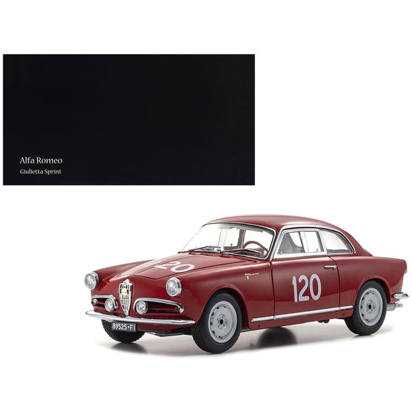 Alfa Romeo Giulietta SV #120 Giorgio Becucci - Pasquale Cazzato "Mille Miglia" (1956) 1/18 Diecast Model Car by Kyosho