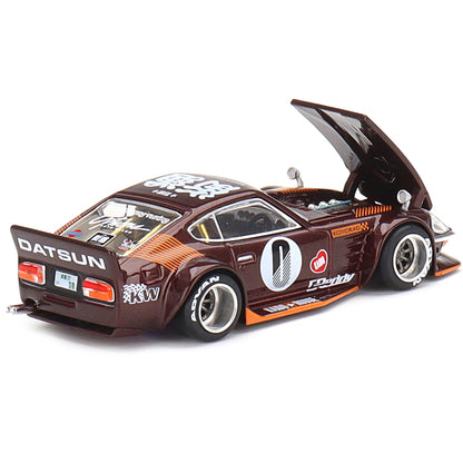 Datsun Fairlady Z RHD (Right Hand Drive) #0 Dark Red Metallic (Designed by Jun Imai) "Kaido House" Special 1/64 Diecast Model Car by True Scale Miniatures