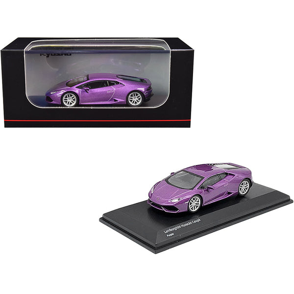 Lamborghini Huracan Coupe Purple Metallic 1/64 Diecast Model Car by Kyosho