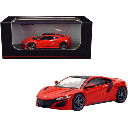 Honda NSX RHD (Right Hand Drive) Red with Black Top 1/64 Diecast Model Car by Kyosho