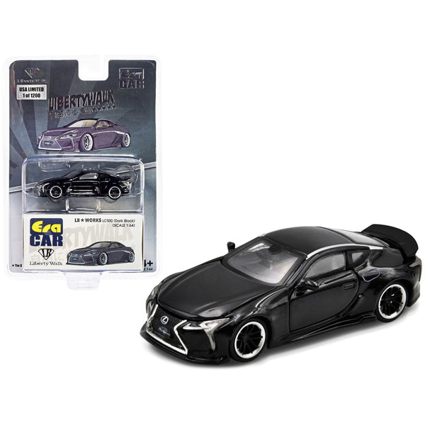 Lexus LC500 LB Works RHD (Right Hand Drive) Dark Black Limited Edition to 1200 pieces 1/64 Diecast Model Car by Era Car