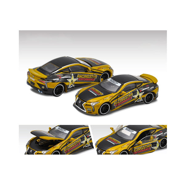 Lexus LC500 RHD (Right Hand Drive) Black and Gold "Racingstar Performance" 1/64 Diecast Model Car by Era Car