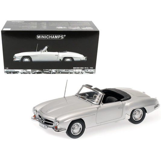 1955 Mercedes-Benz 190 SL (W121) Silver 1/18 Diecast Model Car  by Minichamps