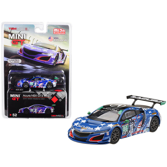 Acura NSX GT3 #86 "Uncle Sam" 2017 IMSA Watkins Glen Limited Edition to 3600 pieces Worldwide 1/64 Diecast Model Car by True Scale Miniatures