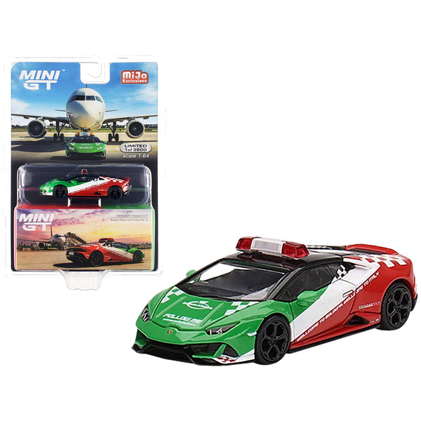 Lamborghini Huracan EVO "Bologna Airport Follow-Me Car" (2020) Limited Edition to 3600 pieces Worldwide 1/64 Diecast Model Car by True Scale Miniatures