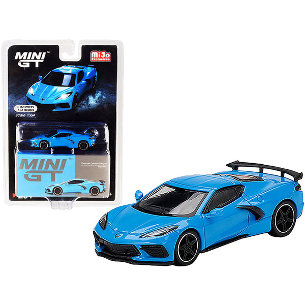 2020 Chevrolet Corvette C8 Stingray Rapid Blue Limited Edition to 3000 pieces Worldwide 1/64 Diecast Model Car by True Scale Miniatures