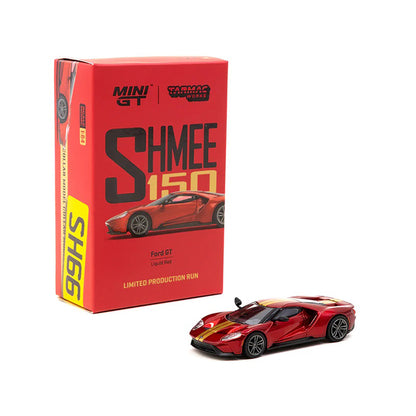 Ford GT Liquid Red Metallic with Gold Stripes "Shmee150 Collection" "Collaboration Model" 1/64 Diecast Model Car by True Scale Miniatures & Tarmac Works