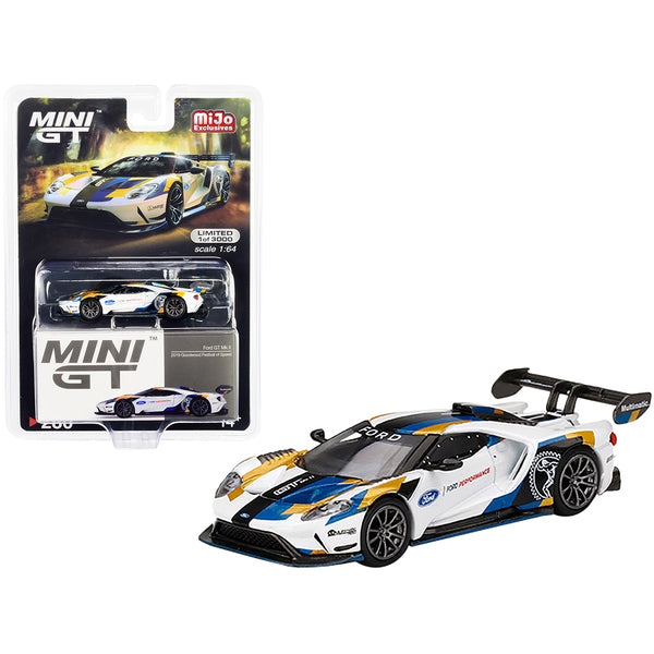 Ford GT Mk II White with Graphics "Goodwood Festival of Speed" (2019) Limited Edition to 3000 pieces Worldwide 1/64 Diecast Model Car by True Scale Miniatures