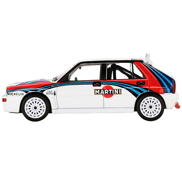 Lancia Delta HF Integrale Evoluzione White with Graphics "Martini Racing" Limited Edition to 3600 pieces Worldwide 1/64 Diecast Model Car by True Scale Miniatures