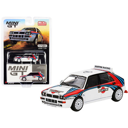 Lancia Delta HF Integrale Evoluzione White with Graphics "Martini Racing" Limited Edition to 3600 pieces Worldwide 1/64 Diecast Model Car by True Scale Miniatures