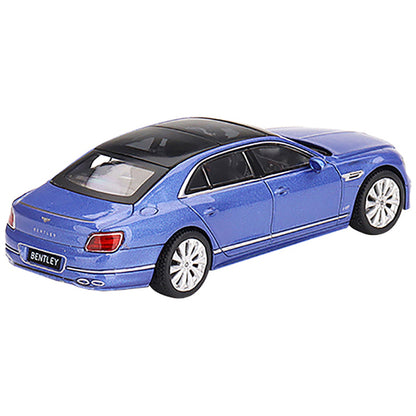 Bentley Flying Spur with Sunroof Neptune Blue Metallic with Black Top Limited Edition to 2400 pieces Worldwide 1/64 Diecast Model Car by True Scale Miniatures