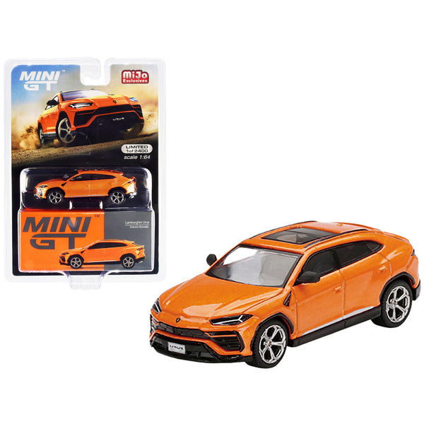 Lamborghini Urus Arancio Borealis Orange Metallic with Sunroof Limited Edition to 2400 pieces Worldwide 1/64 Diecast Model Car by True Scale Miniatures