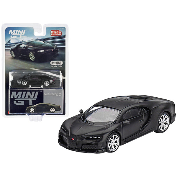 Bugatti Chiron Super Sport 300+ Matt Black Limited Edition to 6600 pieces Worldwide 1/64 Diecast Model Car by True Scale Miniatures