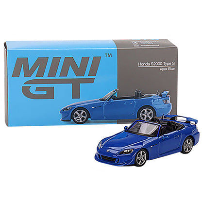 Honda S2000 (AP2) Type S Convertible RHD (Right Hand Drive) Apex Blue Limited Edition to 3000 pieces Worldwide 1/64 Diecast Model Car by True Scale Miniatures