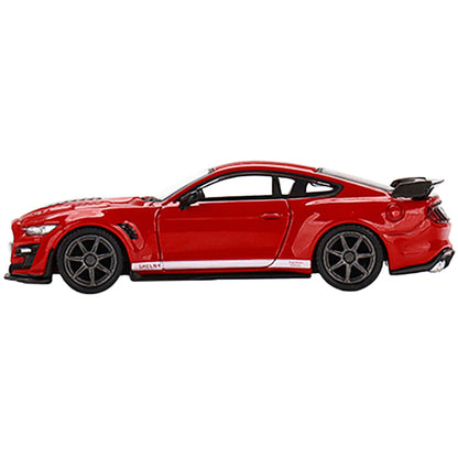 Shelby GT500 SE Widebody Ford Race Red with White Stripes Limited Edition to 4200 pieces Worldwide 1/64 Diecast Model Car by True Scale Miniatures