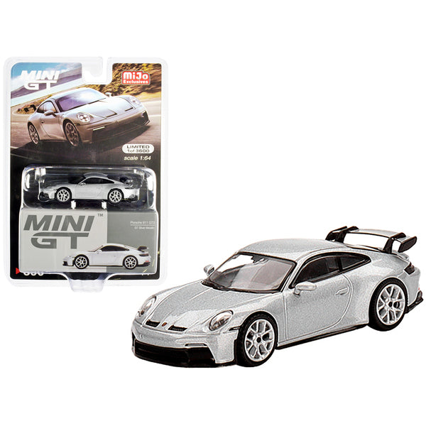 Porsche 911 (992) GT3 GT Silver Metallic Limited Edition to 3600 pieces Worldwide 1/64 Diecast Model Car by True Scale Miniatures