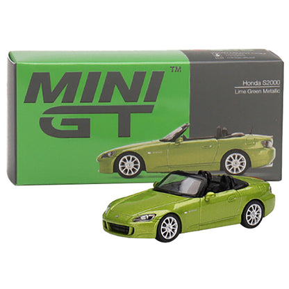 Honda S2000 (AP2) Convertible Lime Green Metallic Limited Edition to 1800 pieces Worldwide 1/64 Diecast Model Car by True Scale Miniatures