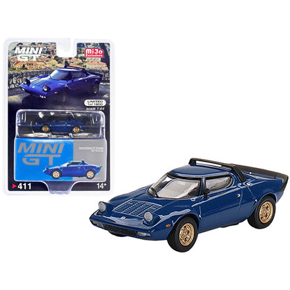 Lancia Stratos HF Stradale Bleu Vincennes Blue Limited Edition to 1800 pieces Worldwide 1/64 Diecast Model Car by True Scale Miniatures