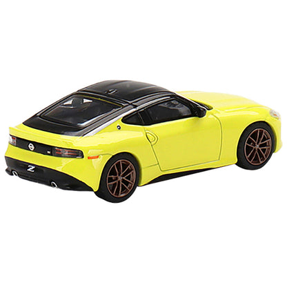 2023 Nissan Z Proto Spec Ikazuchi Yellow with Black Top Limited Edition to 3000 pieces Worldwide 1/64 Diecast Model Car by True Scale Miniatures