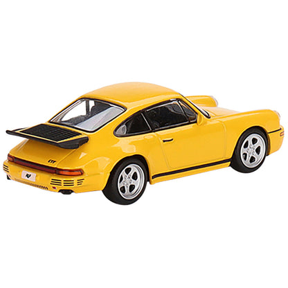 1987 RUF CTR Blossom Yellow with Black Stripes Limited Edition to 3000 pieces Worldwide 1/64 Diecast Model Car by True Scale Miniatures