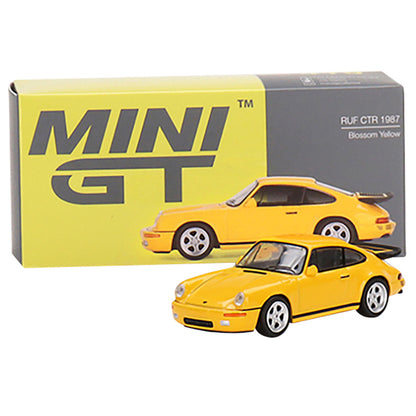 1987 RUF CTR Blossom Yellow with Black Stripes Limited Edition to 3000 pieces Worldwide 1/64 Diecast Model Car by True Scale Miniatures