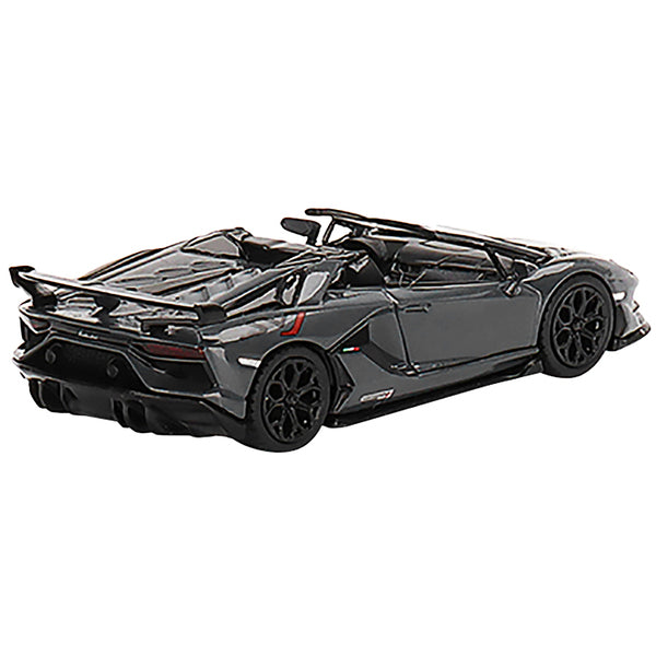 Lamborghini Aventador SVJ Roadster Griglo Telesto Dark Gray Limited Edition to 4200 pieces Worldwide 1/64 Diecast Model Car by True Scale Miniatures