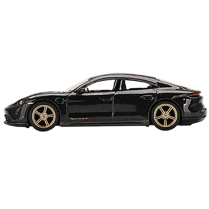 Porsche Taycan Turbo S Volcano Gray Metallic Limited Edition to 1800 pieces Worldwide 1/64 Diecast Model Car by True Scale Miniatures