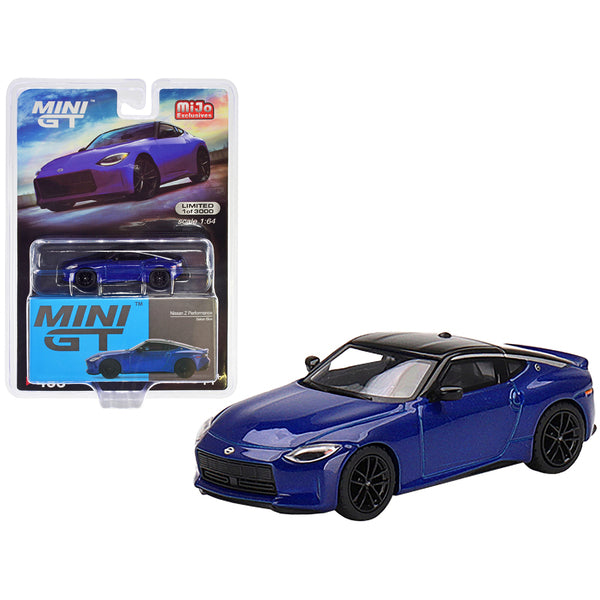 2023 Nissan Z Performance Seiran Blue Metallic with Black Top Limited Edition to 3000 pieces Worldwide 1/64 Diecast Model Car by True Scale Miniatures