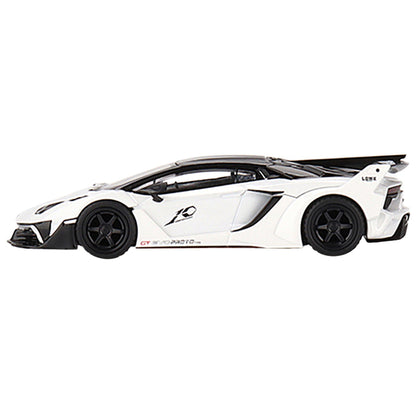 Lamborghini Aventador GT EVO "LB-Silhouette WORKS" White Limited Edition to 4800 pieces Worldwide 1/64 Diecast Model Car by True Scale Miniatures