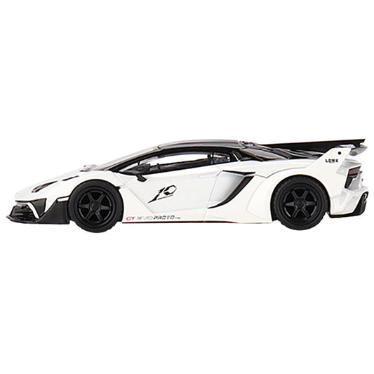 Lamborghini Aventador GT EVO "LB-Silhouette WORKS" White Limited Edition to 4800 pieces Worldwide 1/64 Diecast Model Car by True Scale Miniatures