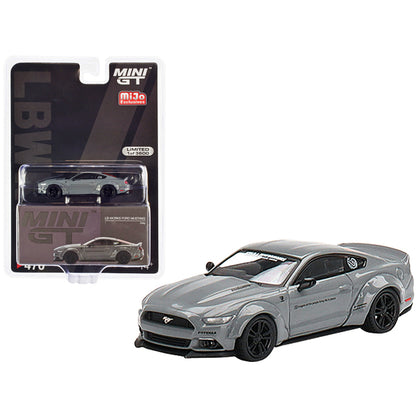 Ford Mustang LB-Works Gray "LB Performance" Limited Edition to 3600 pieces Worldwide 1/64 Diecast Model Car by True Scale Miniatures