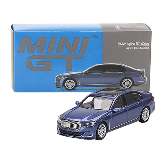 BMW Alpina B7 xDrive Alpina Blue Metallic with Sunroof Limited Edition to 2040 pieces Worldwide 1/64 Diecast Model Car by True Scale Miniatures