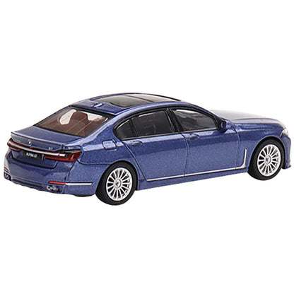 BMW Alpina B7 xDrive Alpina Blue Metallic with Sunroof Limited Edition to 2040 pieces Worldwide 1/64 Diecast Model Car by True Scale Miniatures