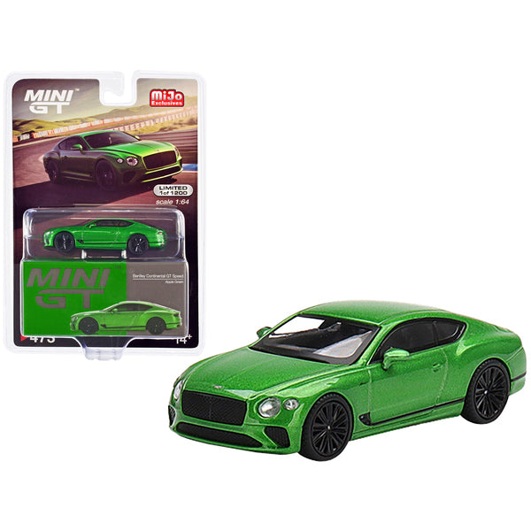 2022 Bentley Continental GT Speed Apple Green Metallic Limited Edition to 1200 pieces Worldwide 1/64 Diecast Model Car by True Scale Miniatures