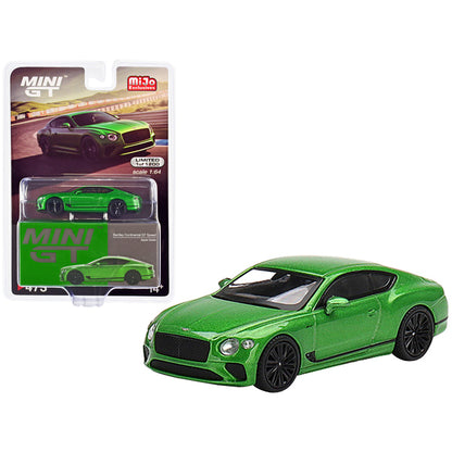 2022 Bentley Continental GT Speed Apple Green Metallic Limited Edition to 1200 pieces Worldwide 1/64 Diecast Model Car by True Scale Miniatures