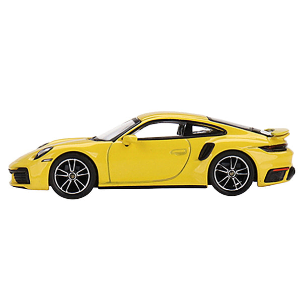 Porsche 911 Turbo S Racing Yellow Limited Edition to 1800 pieces Worldwide 1/64 Diecast Model Car by True Scale Miniatures