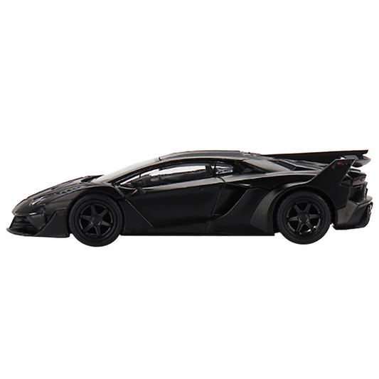 Lamborghini Aventador GT EVO "LB-Silhouette WORKS" Matt Black Limited Edition to 4200 pieces Worldwide 1/64 Diecast Model Car by True Scale Miniatures