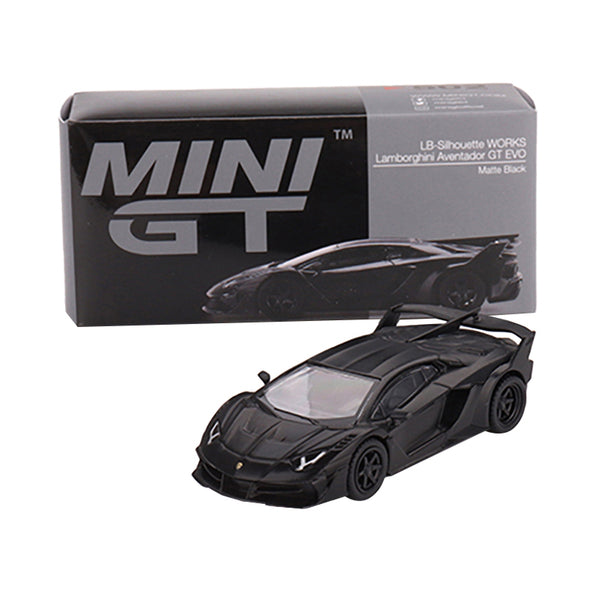 Lamborghini Aventador GT EVO "LB-Silhouette WORKS" Matt Black Limited Edition to 4200 pieces Worldwide 1/64 Diecast Model Car by True Scale Miniatures