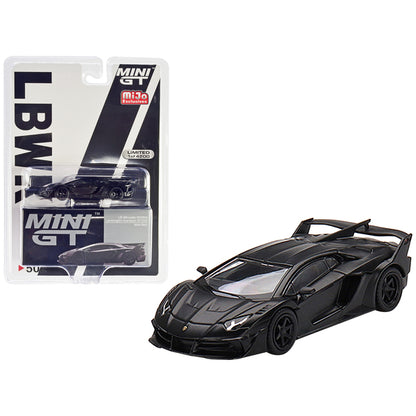 Lamborghini Aventador GT EVO "LB-Silhouette WORKS" Matt Black Limited Edition to 4200 pieces Worldwide 1/64 Diecast Model Car by True Scale Miniatures