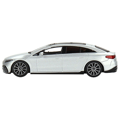 Mercedes-Benz EQS 580 4MATIC Silver Metallic with Black Top Limited Edition to 2040 pieces Worldwide 1/64 Diecast Model Car by True Scale Miniatures