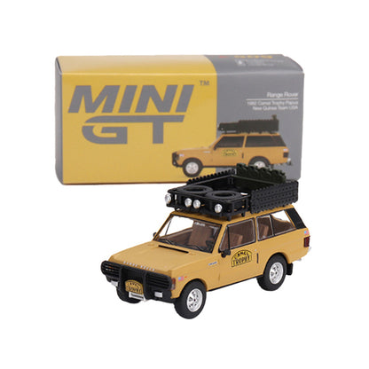 Range Rover with Roofrack Tan "Camel Trophy - Papua New Guinea Team USA" (1982) Limited Edition to 2400 pieces Worldwide 1/64 Diecast Model Car by True Scale Miniatures