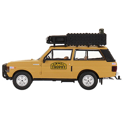 Range Rover with Roofrack Tan "Camel Trophy - Papua New Guinea Team USA" (1982) Limited Edition to 2400 pieces Worldwide 1/64 Diecast Model Car by True Scale Miniatures