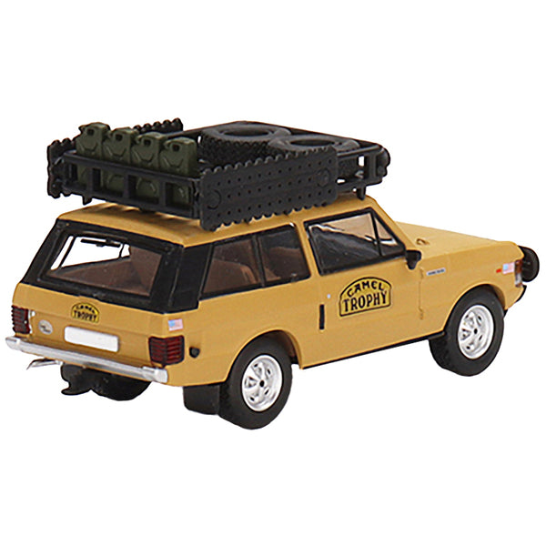 Range Rover with Roofrack Tan "Camel Trophy - Papua New Guinea Team USA" (1982) Limited Edition to 2400 pieces Worldwide 1/64 Diecast Model Car by True Scale Miniatures