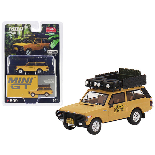 Range Rover with Roofrack Tan "Camel Trophy - Papua New Guinea Team USA" (1982) Limited Edition to 2400 pieces Worldwide 1/64 Diecast Model Car by True Scale Miniatures