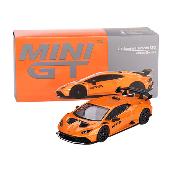 Lamborghini Huracan STO Arancio Borealis Orange Metallic Limited Edition to 4800 pieces Worldwide 1/64 Diecast Model Car by True Scale Miniatures