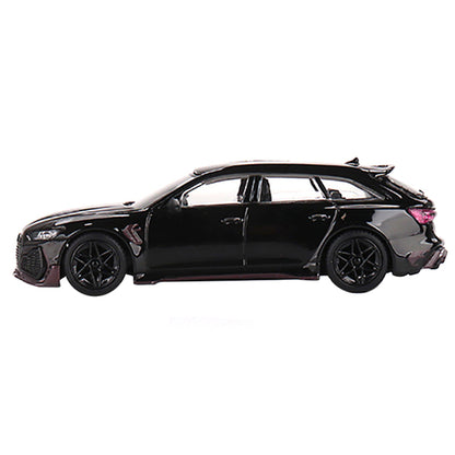 Audi RS6 ABT Black "Johann Abt Signature Edition" Limited Edition to 2400 pieces Worldwide 1/64 Diecast Model Car by True Scale Miniatures